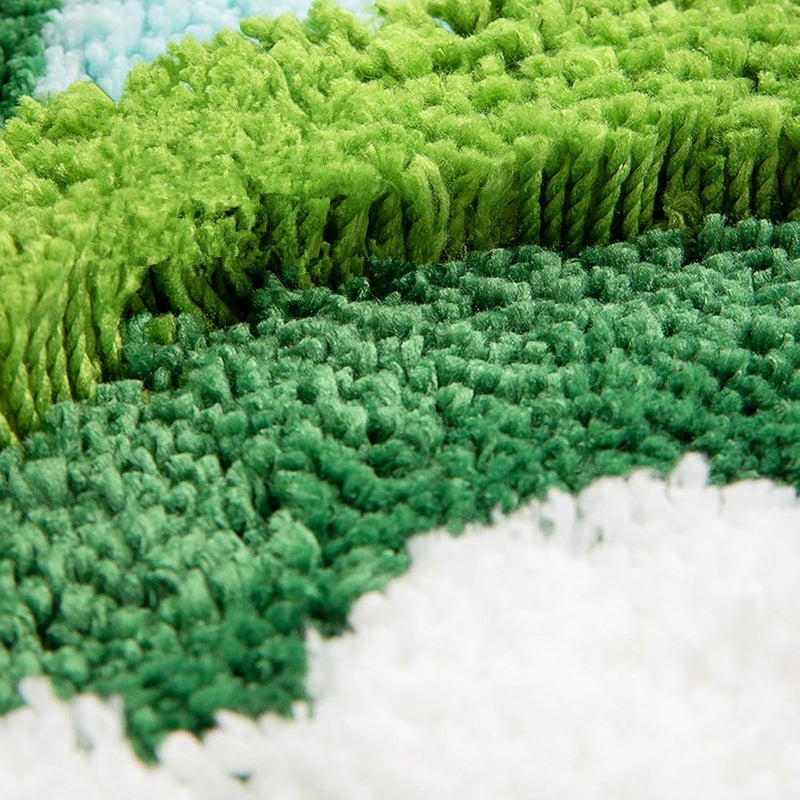 UKELER Shaggy Moss Bathroom Decor 3D Flocking Grass Rugs - Non Slip, Washable Bath Mat for Shower, Tub, Sink, Toilet, Entry Way, Indoor Doormat 31''20'' - Image 4